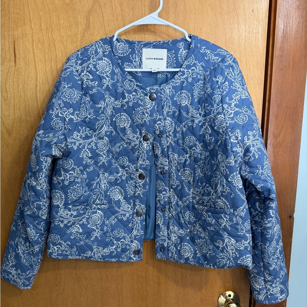 Lucky Brand Blue Floral Jacket
